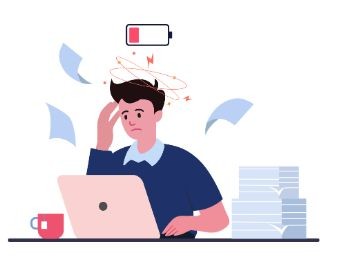 illustration of a buiness owner juggling too many things